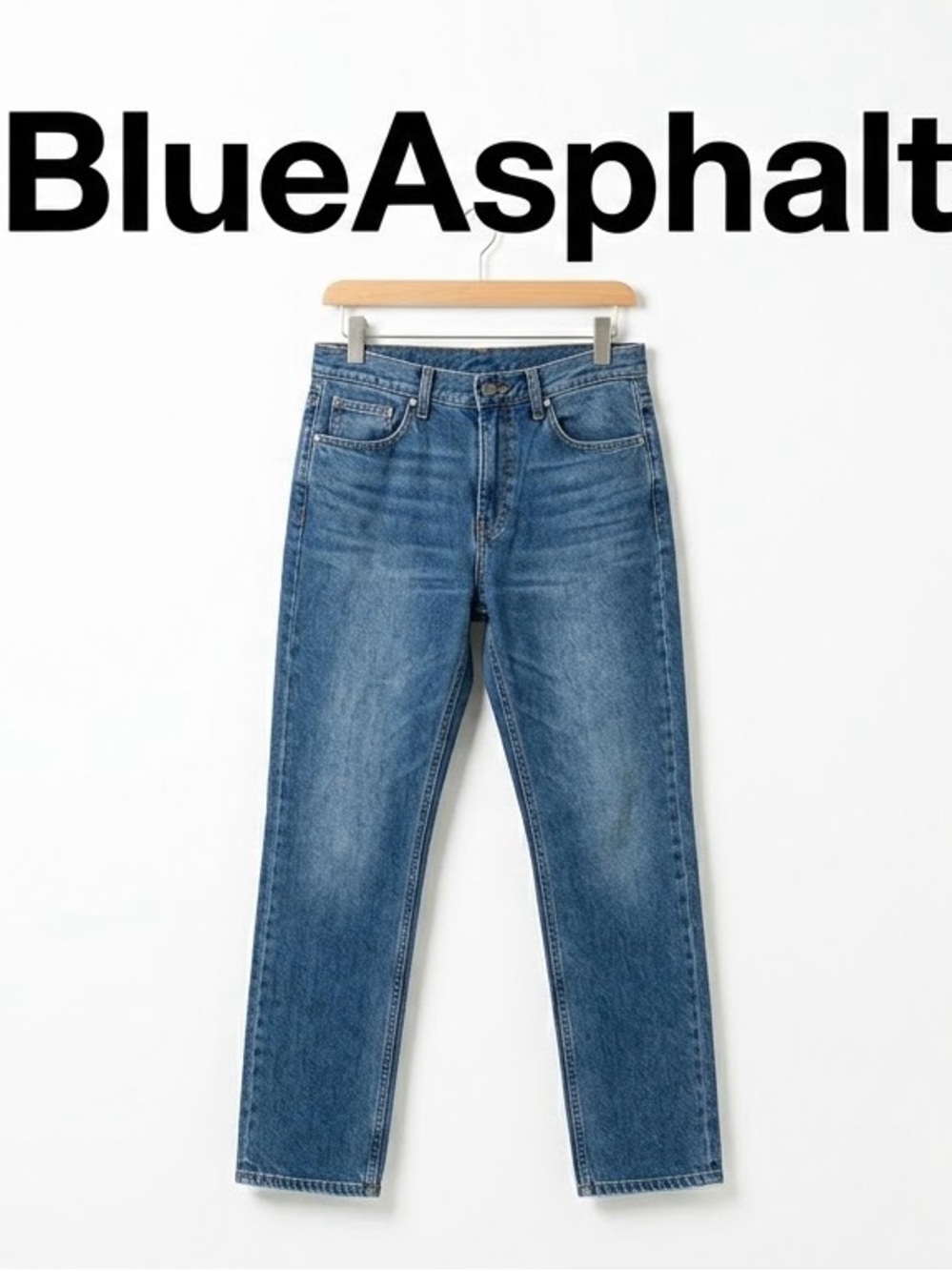 Blue Asphalt Boys Medium Blue Straight-Leg Jeans